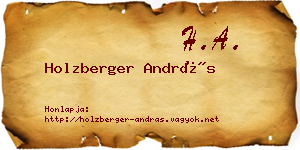 Holzberger András névjegykártya
