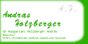 andras holzberger business card